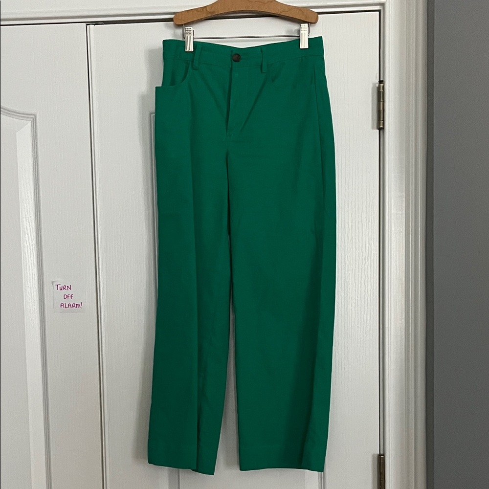 J. Crew Factory Emerald Green Cropped Dress Pants